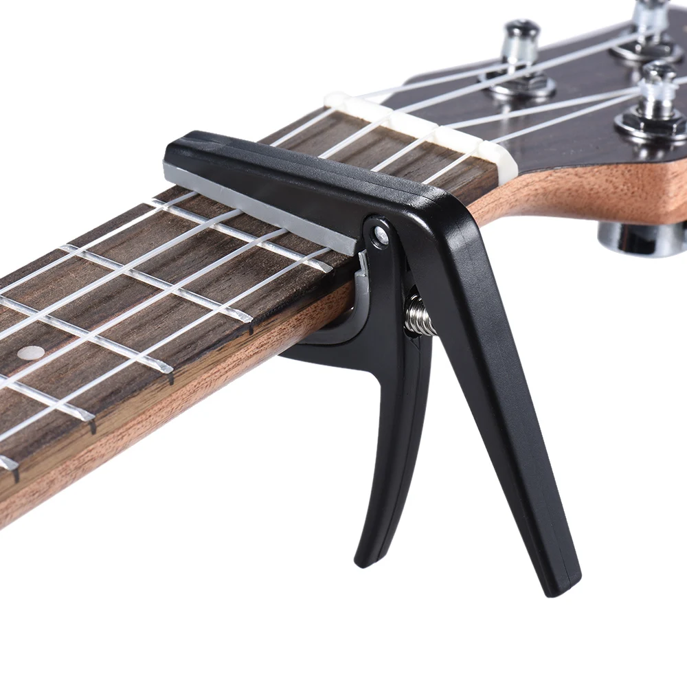 Профессиональные укулеле капо с одной рукой быстрая смена укулеле Капо пластиковые стальные детали для гитары черные и аксессуары