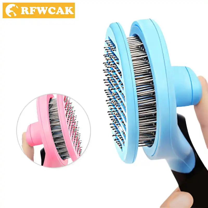 Rfwcak Pet Dog Stainless Steel Needle Comb Safe Brush Hair Care