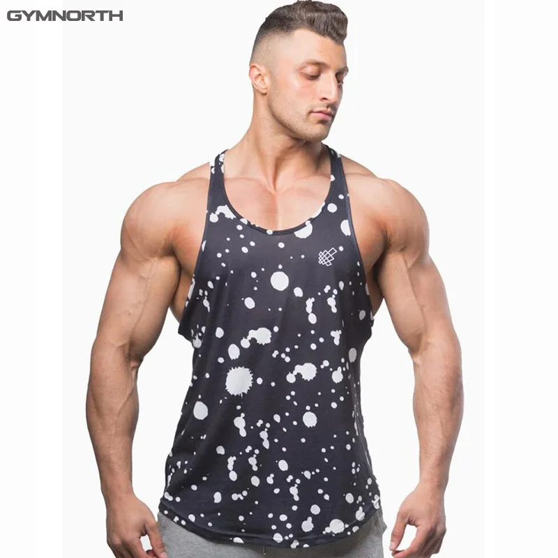 2018 New Mens Singlets Oblique Hem Fitness Singlets Stringer Mens ...