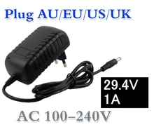 29.4V 1A polymer lithium Battery Charger AC100-240V DC 5.5MM*2.1MM Portable Charger EU/AU/US/UK Plug