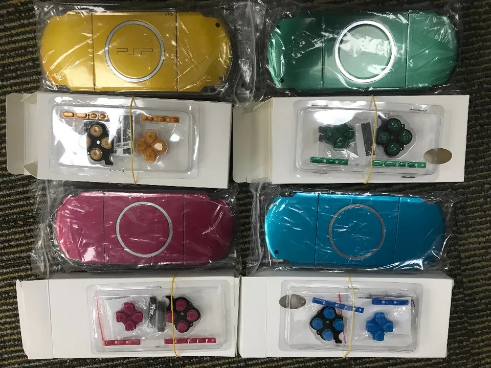 SILVER FACEPLATE FRONT Shell Housing Cover For Sony PSP 3000 Console - Foto 9