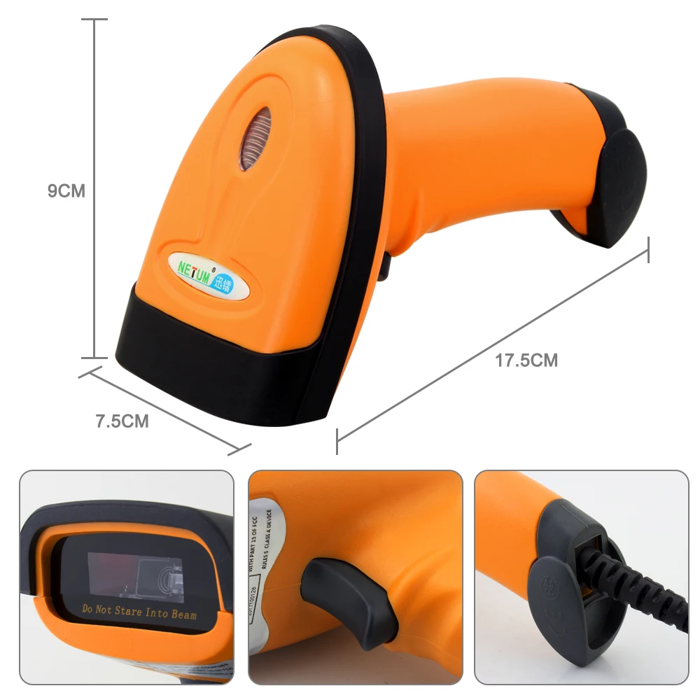 NETUM Hanheld 2D pdf417 Barcode Scanner USB Professional QR Bar Code Reader Scanning Advanced DataMatrix,PDF417 Code NT-1228