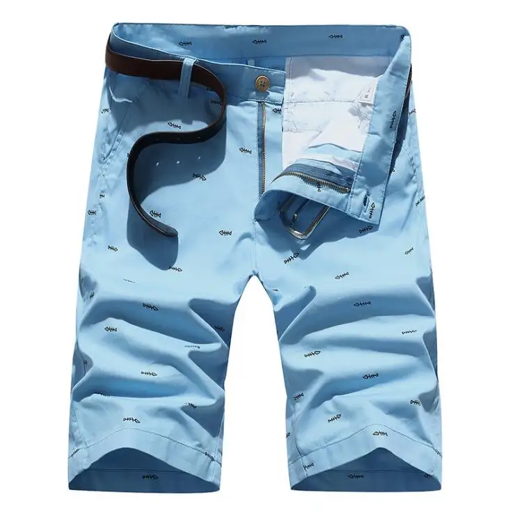 Male Breathable shorts clothing Knee Length Shorts for Men New Man's Casual Shorts Pocket Cargo Shorts Men Plus Size 40 Solid