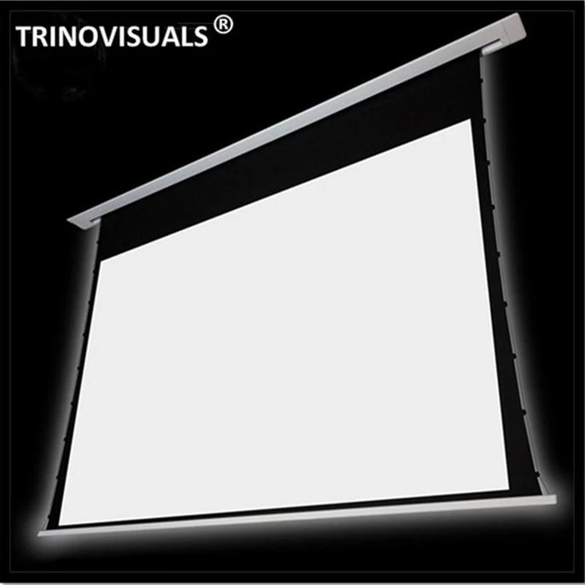 TRINOVISUALS-pantalla de proyección eléctrica motorizada para proyector,  ALR, anti-luz, para tiro Ultra corto - AliExpress