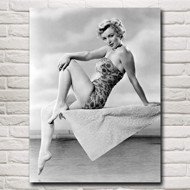 

Sexy Lady Marilyn Monroe Art Silk Fabric Poster Prints Home Wall Decor Pictures 12x16 18x24 24X32 Inches Free Shipping