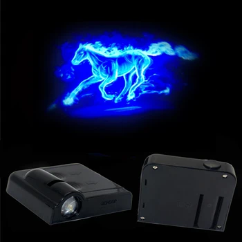 

2x Led Wireless Car Door light Car logo Projector Ghost Shadow Light FOR Ford Mustang