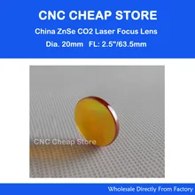 China ZnSe лазера объектив диаметром 20 мм фокусное расстояние 63,5 мм для co2 лазерная резка лазерная гравировка запчасти