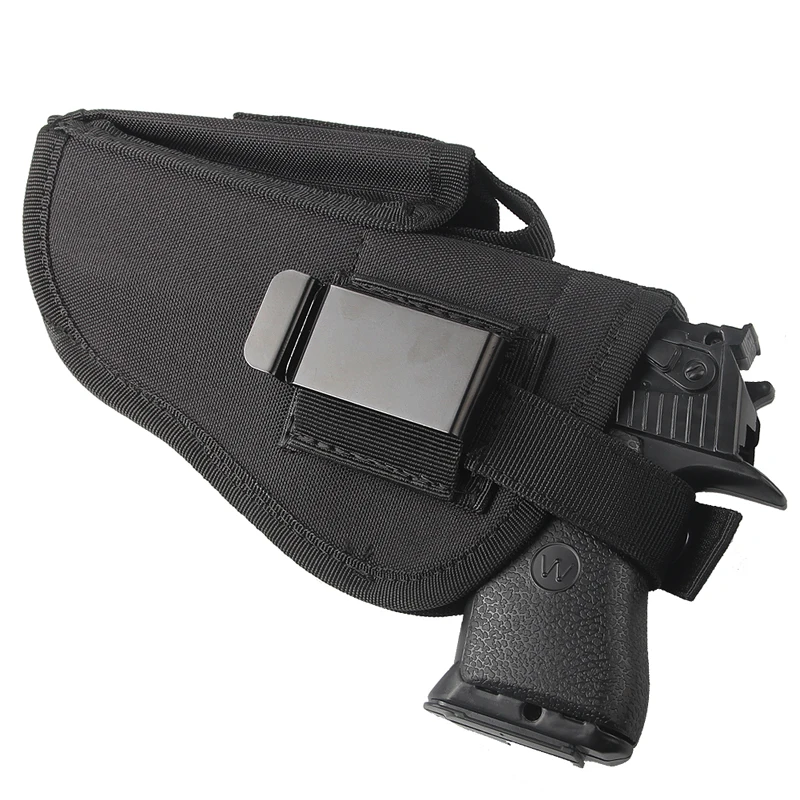 Tactical EDC Right Left Interchangeable Pistol Case Quick Release  Hand Gun Holster w Magazine Slot Holder Hunting Accessory RL31-0025-15