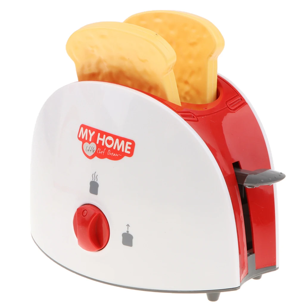  Children Pretend Play Home Appliance Electric Bread Maker + Coffee Machine Cleaning Tool Furniture Toy Educational