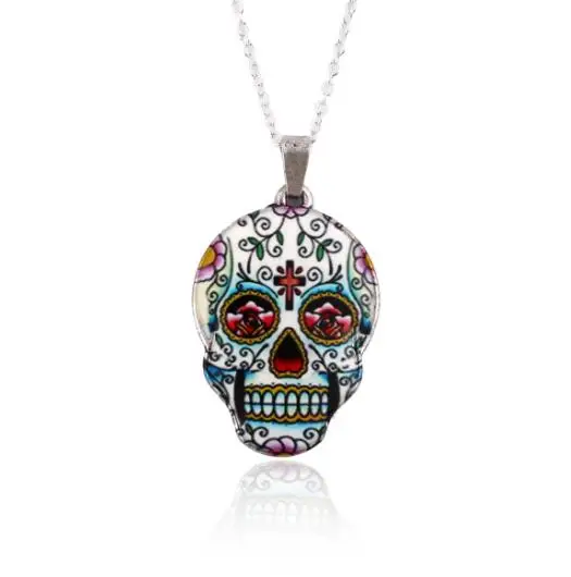 Necklace for Men Vintage Skeleton Pendant Necklace Women Skull Necklace Choker Party Halloween Decoration Gifts Collier Femme