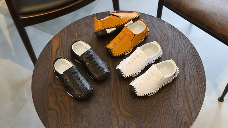 Crianças inglaterra estilo meninos sapatos de couro