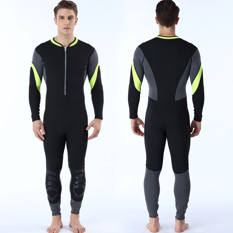 

Men One Piece Long Sleeve Lycra Diving Wetsuit for Swimming Surfing Rashguard Sunscreen Body Suit Plus size swimwear