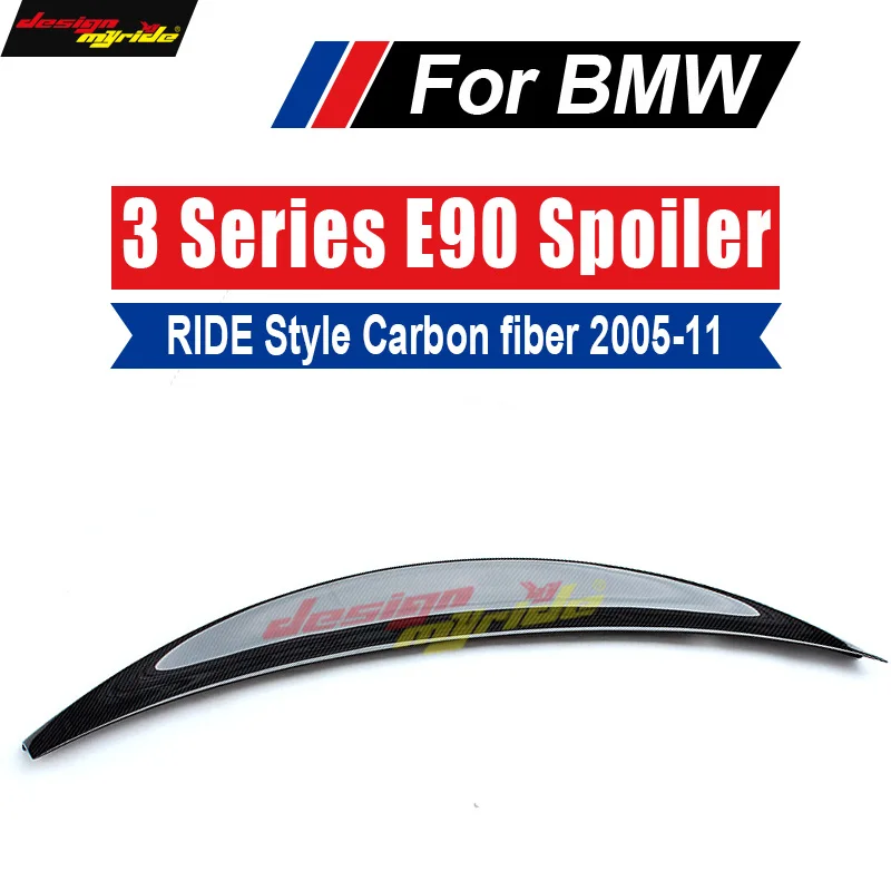 E90 E91 задний багажник спойлер крыло ездить стиль углеродное волокно для BMW E90 E91 318i 320i 325i 328i 330i 335i Spoile губ крыла 2005-11 - Цвет: E90SPRiSCB0511