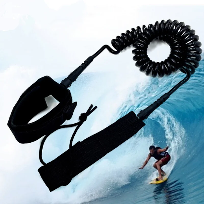 7mm PU Ankle Leash Surfboard Adjustable Coiled Ankle Safety Swivel