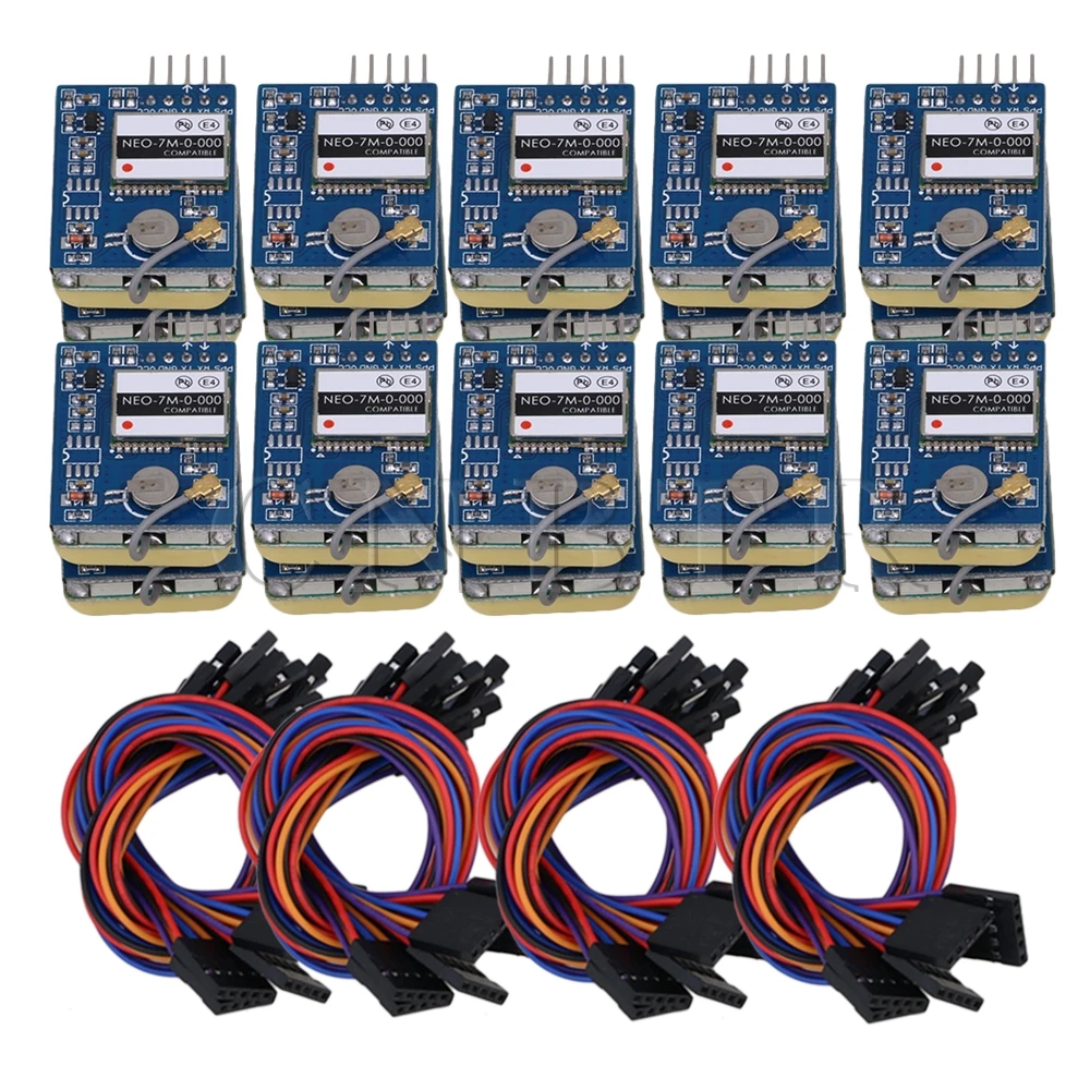 

CNBTR UART Serial GPS NEO-7M-C GPS Module with Active Antenna TTL Level 3.3V/5V Pack of 20