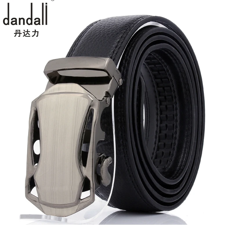 

DANDALI Black Correia Automatic Buckle Male Fashion Brand Wide Mens Belt Luxury Straps PU Ceinture Homme Leather Belts For Men