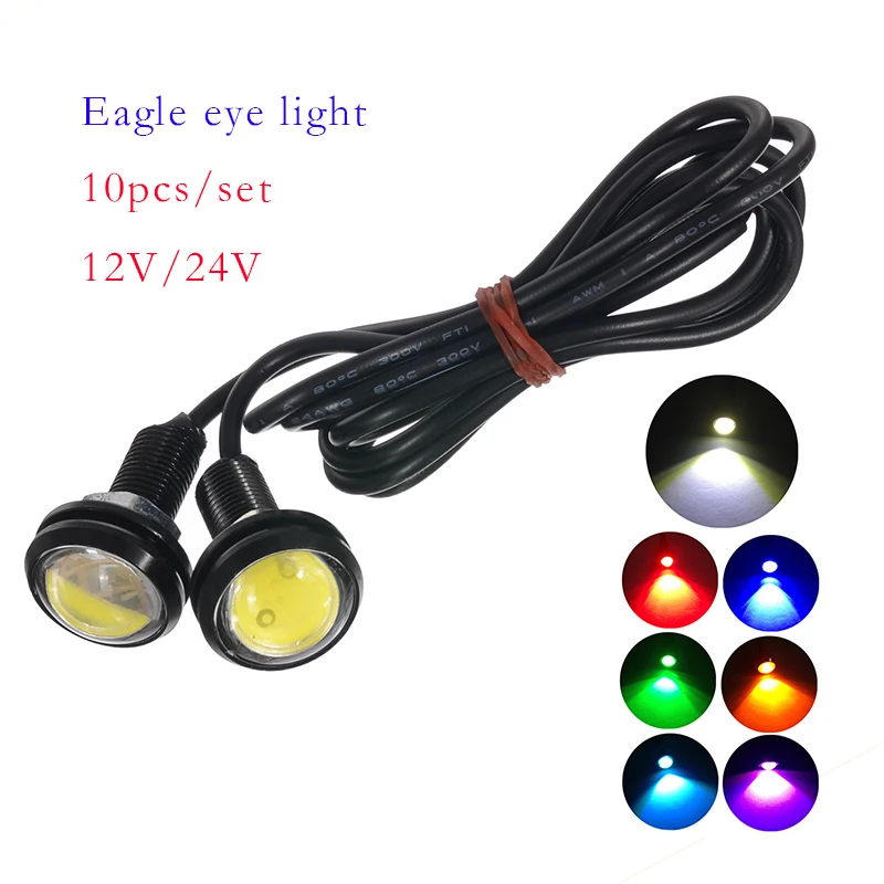 

10pcs Super Brightness Eagle Eyes LED 23mm Daytime Running Lights Working Waterproof Parking Lamp Car Styling