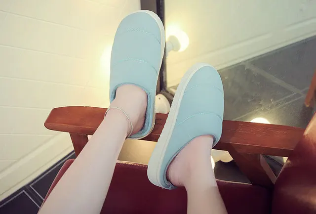 Winter New Arrival Simple Style Men And Women Durable Home Slippers Soft Cotton Comfortable Indoor Antiskid Bedroom Shoes (3)