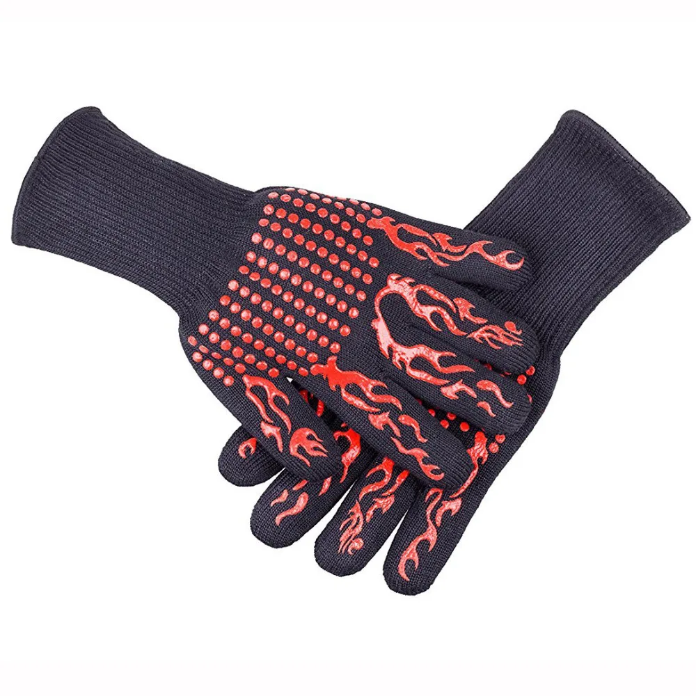 1 пара термостойкие перчатки полезные бекон микроволновки силиконовые рукавицы для печи и кевлар высокая термостойкость