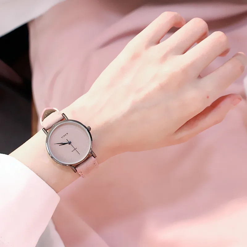 Шикарные простые часы для влюбленных модные повседневные мужские/женские кварцевые наручные часы reloj mujer relogio masculino подарок для друга - Цвет: Pink-men