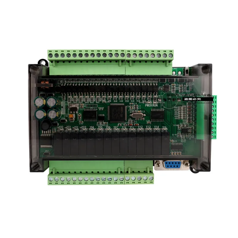 

FX1N FX2N FX3U-30MR PLC industrial control board 6AD 2DA Relay output with RTC RS485 RTU communication shell