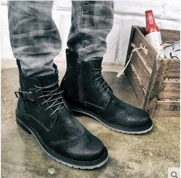 LANSHITINA New arrival European and American leather men 's British