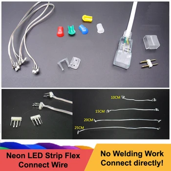 

12V Neon LED Strips Mid Connection Connectors Flexible LED Strip Installation Accessories Non-Welding LED Connect Wire