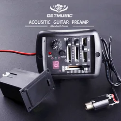 4-Bands Acoustic Guitar Preamp EQ Equalizer Piezo Pickup with Tuner Pickups for Folk Guitar Guitar Accessories Guitar Parts 4-Bands Acoustic Guitar Preamp EQ Equalizer Piezo Pickup with Tuner Pickups for Folk Guitar Guitar Accessories Guitar Parts