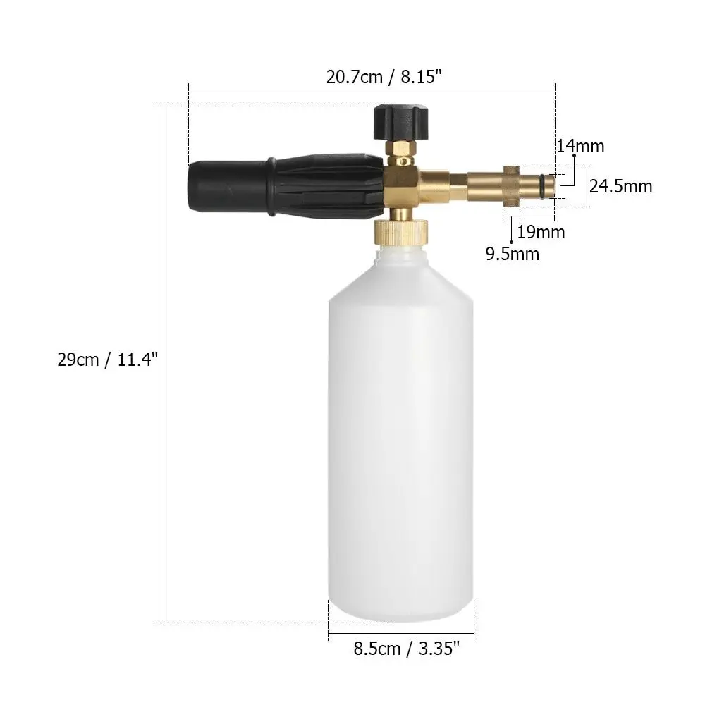 

Adjustable Foam Lance 1L spray gun Bottle car washer Snow Foam Nozzle Injector car wash Soap Foamer for Nilfisk Pressure Washer