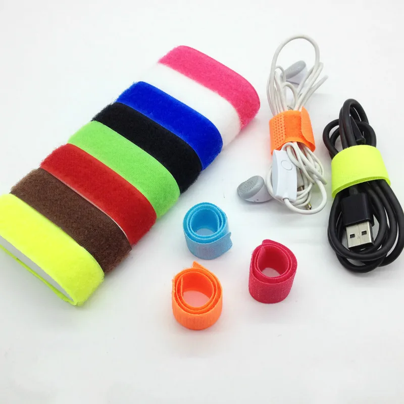 

50pcs/lot cable velcroe ties /cable to receive tie-line/set Winder with cable wiring harness/9 colors can be selected