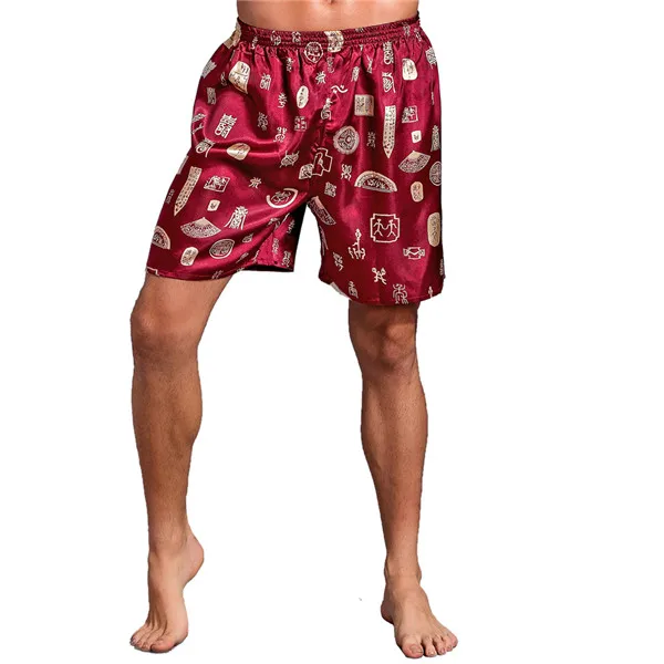 Летние Новые мужские атласные пижамы повседневные мужские штаны шорты свободного кроя мягкие пижамы для сна Размер M L XL 2XL 0720 - Цвет: 5