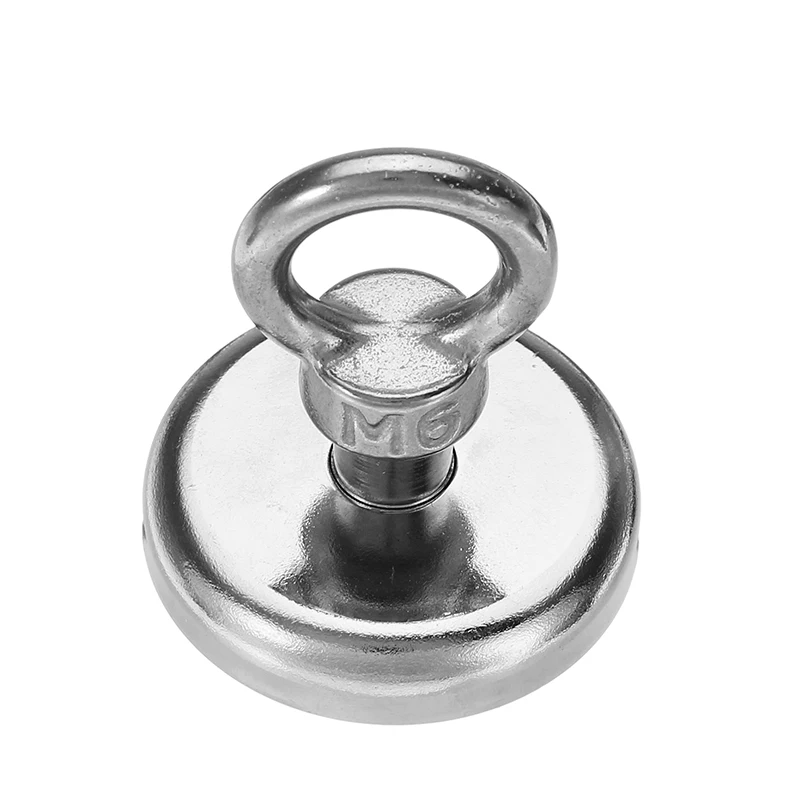 

42mm 68kg Neodymium Recovery Magnet Metal Detector Eyebolt Circular Ring Magnet
