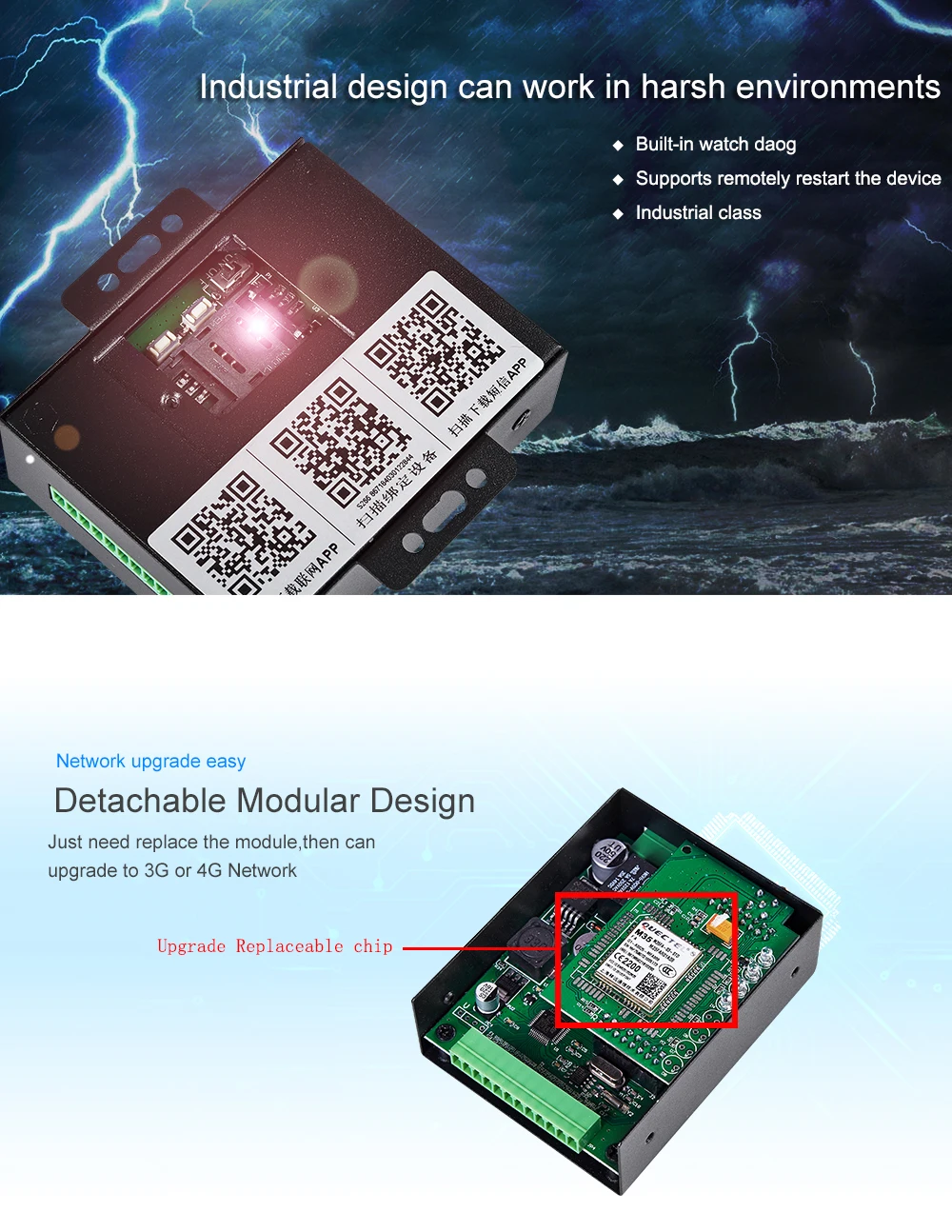 Módulo de Temperatura Registrador de Dados Celular Iiot Rtu Suporta 8 Entradas Temp S266 3g 4g Sms 5 Kits de sistema de alarme