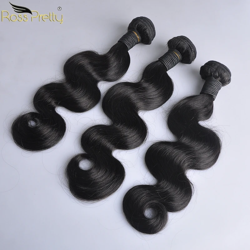 Peruvian Hair Weave Bundles With Closure Baby Hair Pre Pluck Lace Closure With Human Hair 3pcs Color Natural Black Non Remy Hair