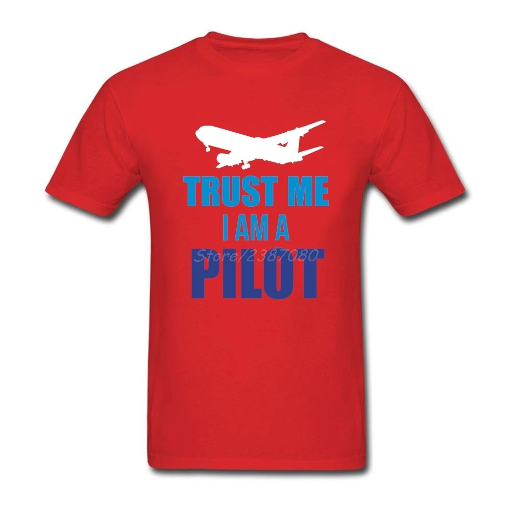 Футболка мужская повседневная с надписью Trust Me I Am A Pilot хлопковая тенниска
