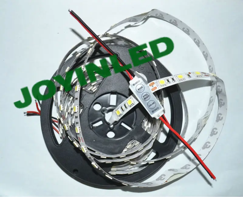 

Hot sale Mini single color RGB Controller + 5m/roll ip33 5050 30LEDS/m flexible RGB led strip light +12V 5A power adapter