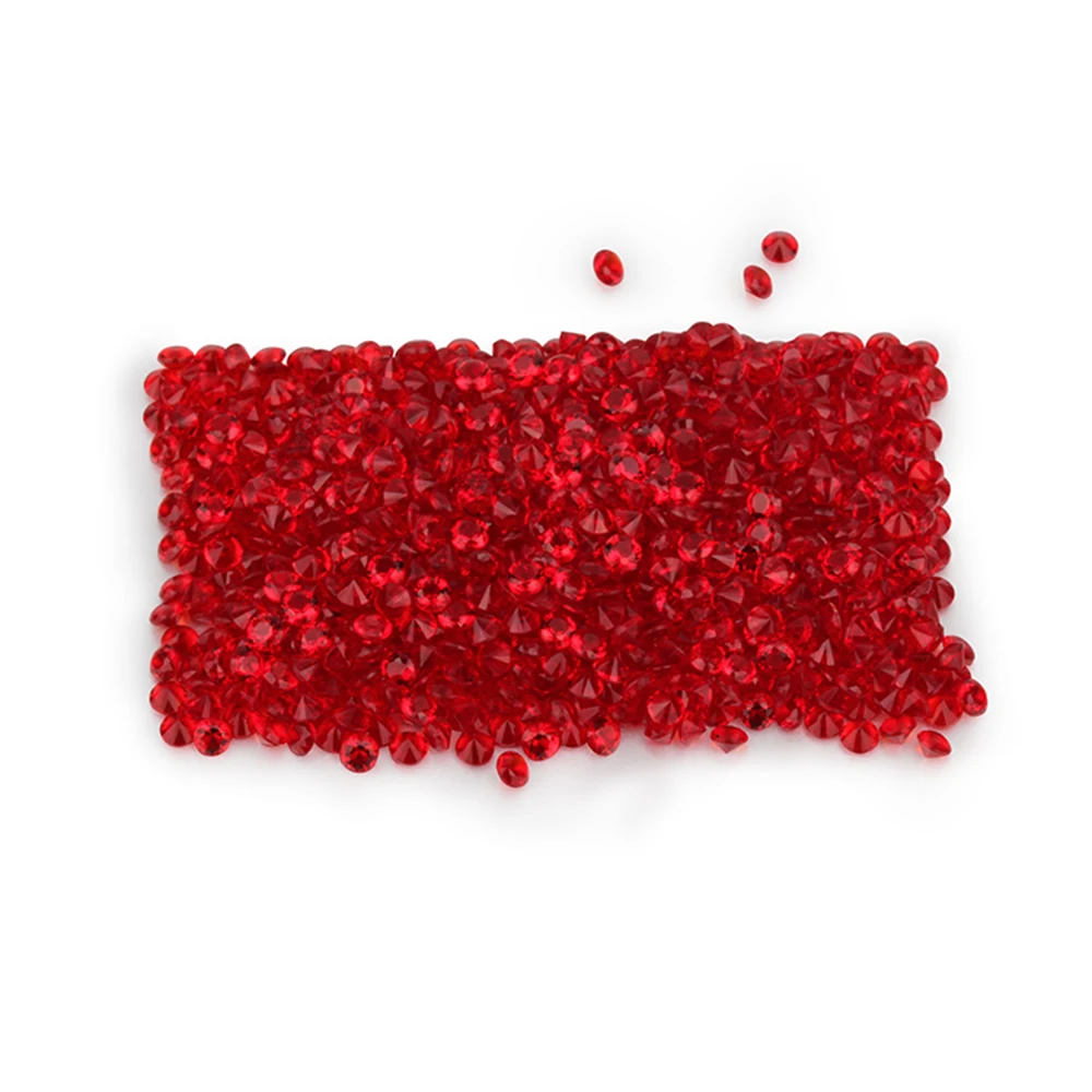 Free Shipping Hot Sale 500pcs 3.5mm-5.0mm Round Shape Machine Cut Red Glass Stone