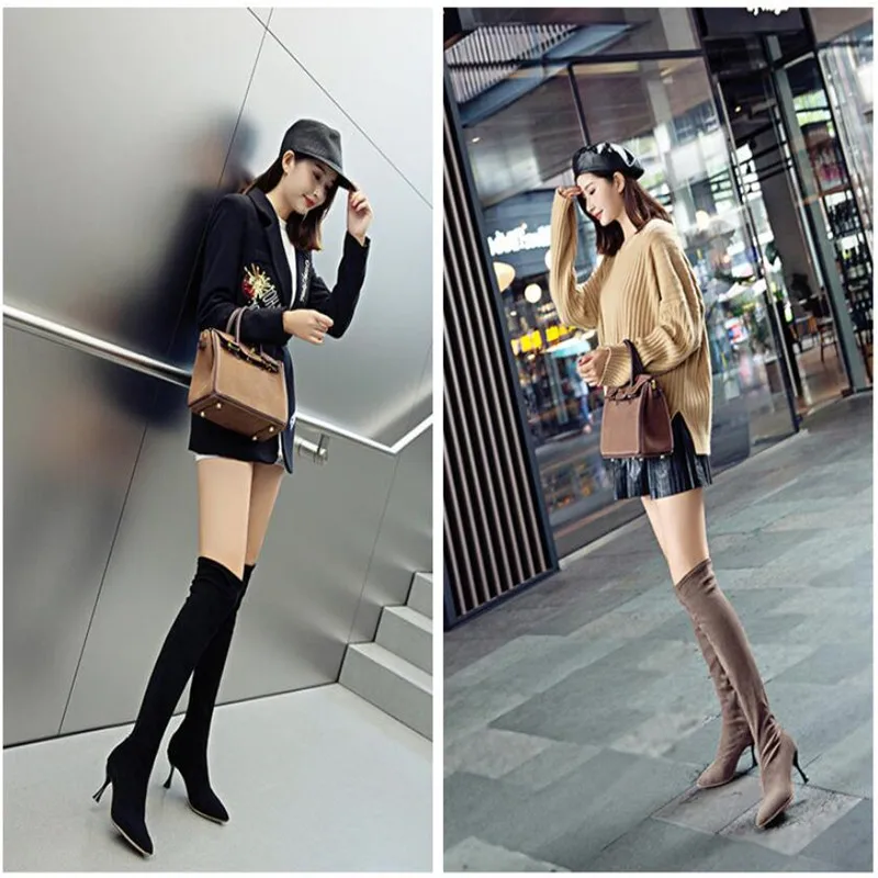 

new Spring and autumn and winter soft thin women's shoes over the knee boots long tube casual wild trend fashion sexy boots