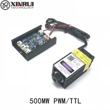 500 мВт 405 нм Фокусировочный синий фиолетовый лазерный модуль лазерная гравировка ttl модуль 500 мВт лазерная трубка лазерный модуль Диод