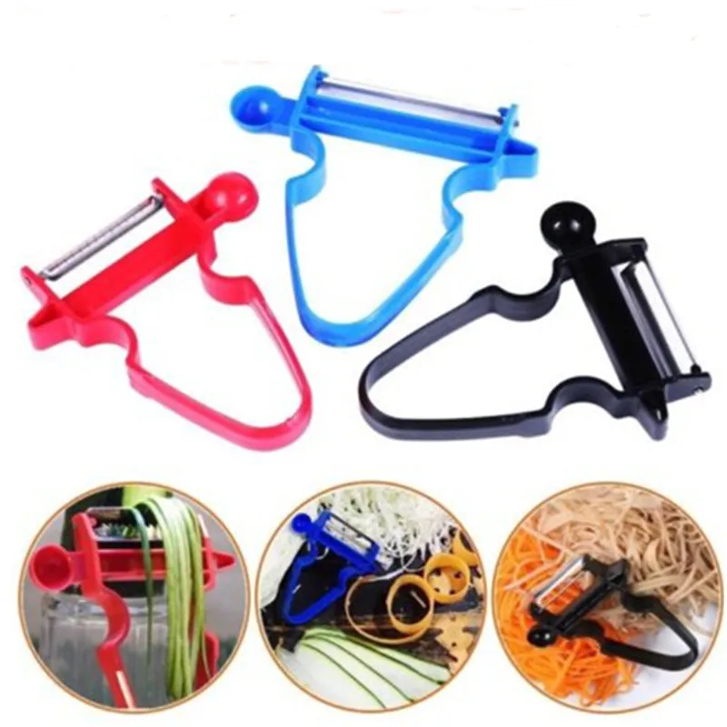 

3 pcs Set Slicer Shredder Peeler Julienne Cutter Multi Peel Stainless Steel Blade Zesters Kitchen Tools Magic Trio Peeler Set