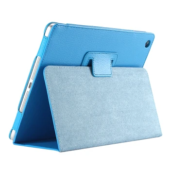 

Business Flip Litchi Leather Case Smart Stand Holder For Apple ipad2 3 4 Magnetic Auto Wake Up Sleep Cover Sky Blue