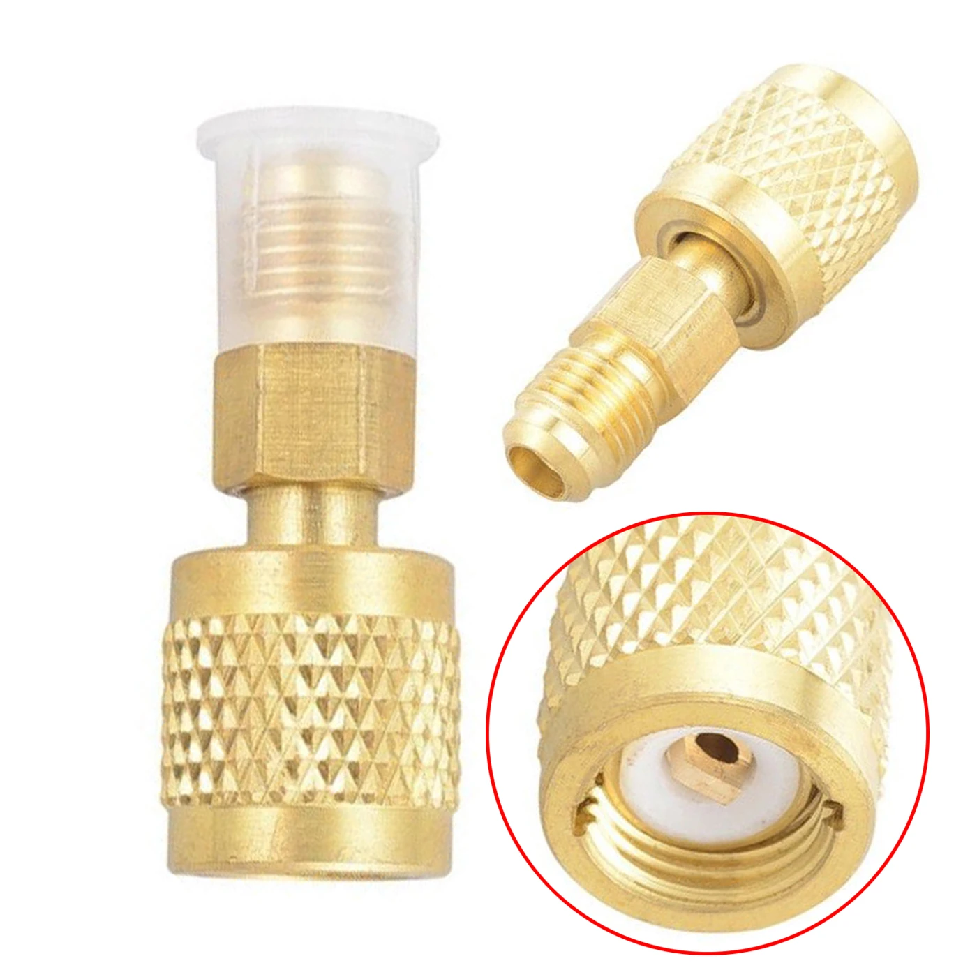 New Air Conditioning Joint Connector 1/4" R410A Brass Refrigerant Adapter Male to 5/16 inch