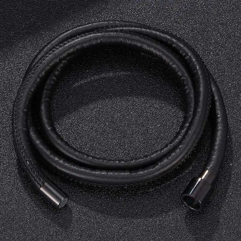 Новая мода кожаный браслет для унисекс многослойная веревочная цепь нержавеющей магнитный браслет со стальными элементами человек