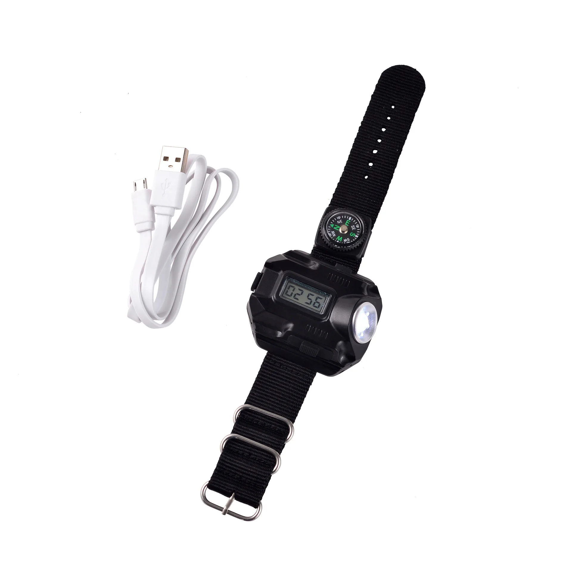 Q5 светодиодный usb-светильник для подзарядки на запястье, велосипедный компас, дорожный светильник для ночной езды, бега, упражнений, скалолазания, светильник на руку