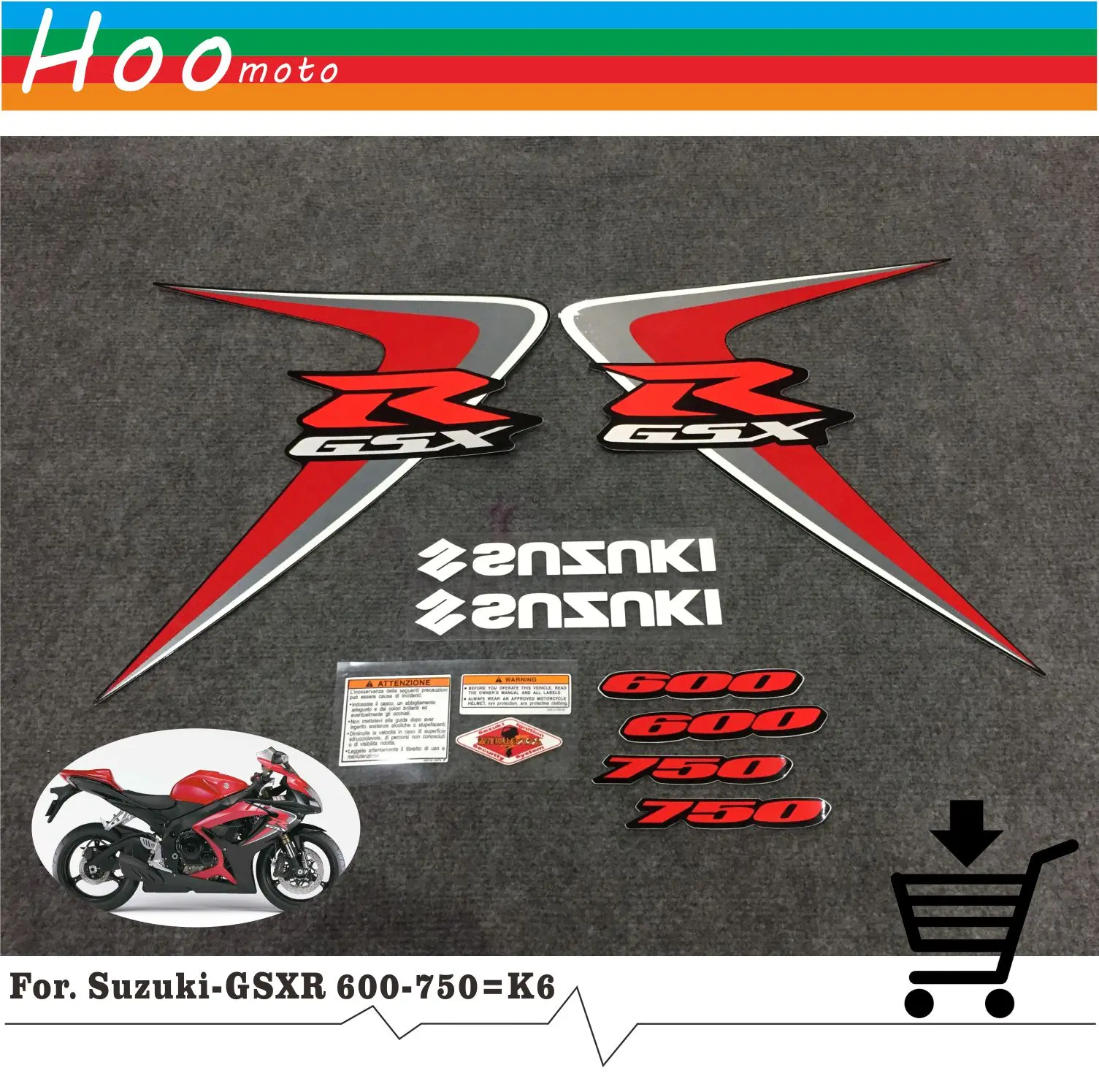 

New for Suzuki GSXR GSX-R GSX R 600 K6 2006 MOTO High Quality Decals Sticker Motorcycle Car-styling Stickers More K6 K8 K11 K7