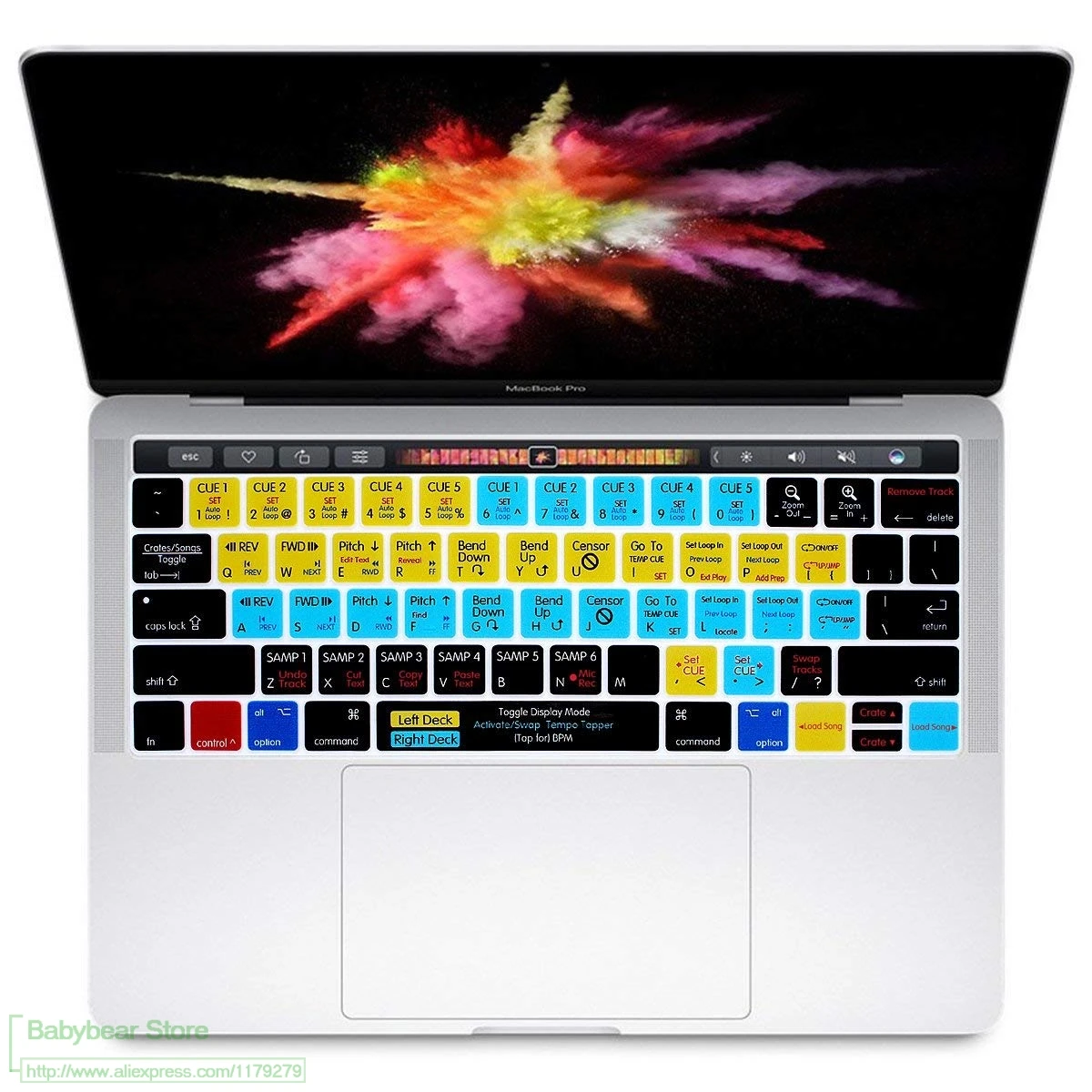 Силиконовый чехол для клавиатуры Serato Scratch Live Hot Key Macbook Pro 13 &quot15&quot 2017/2016 с сенсорной