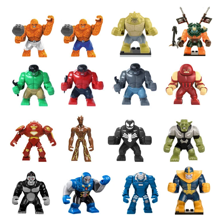 Single Sale Large Figures super cool Hulk Buster Thanos legoing Dogshank Venom Iron Man Building Blocks