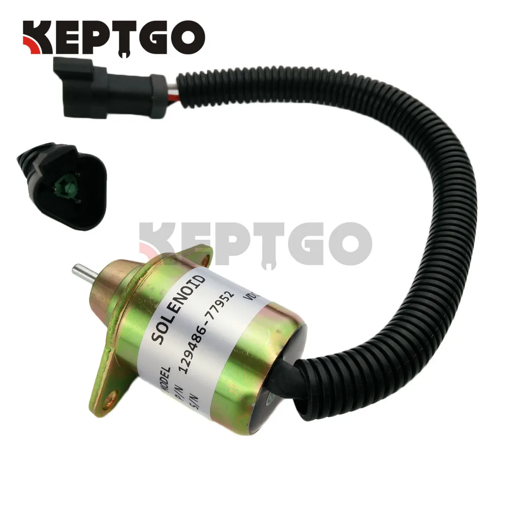 129486-77952 119486-77953 Электромагнит отключения подачи топлива для Yanmar 4 82 12v |