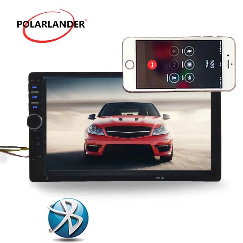 2 Din ЖК дисплей сенсорный экран дюймов 7 автомобиля радио плеер Bluetooth