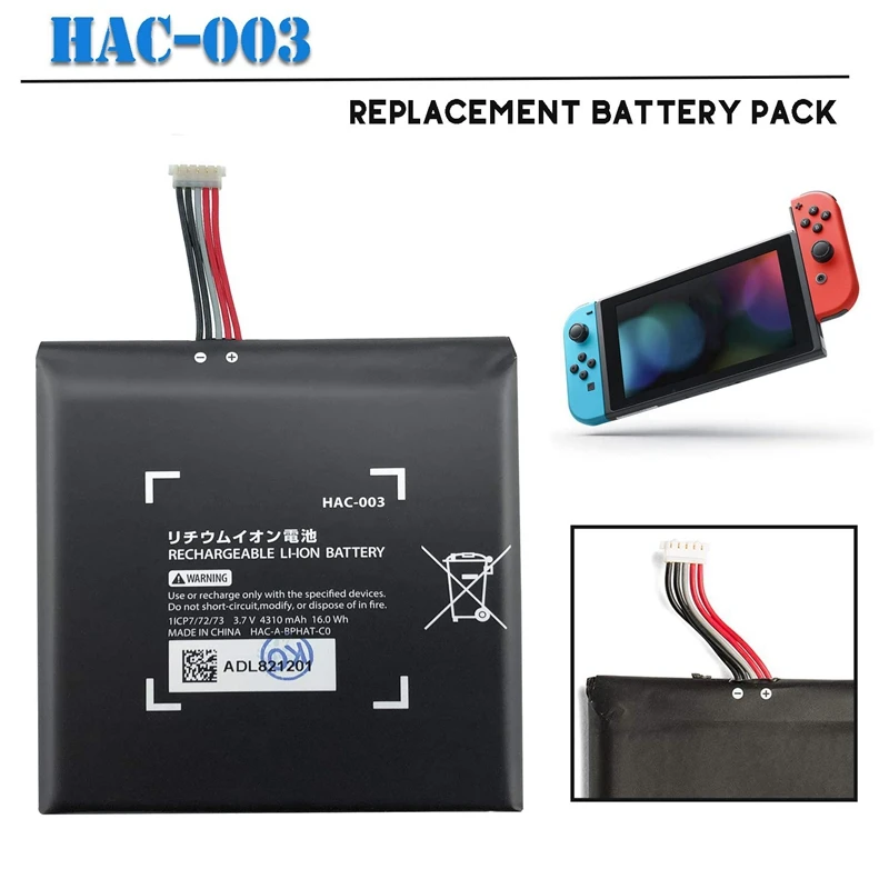 3,7 v 4310 mah Hac-003 внутренняя Замена литий-ионная аккумуляторная батарея для Ns nintendo Switch игровая консоль